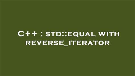 std equal